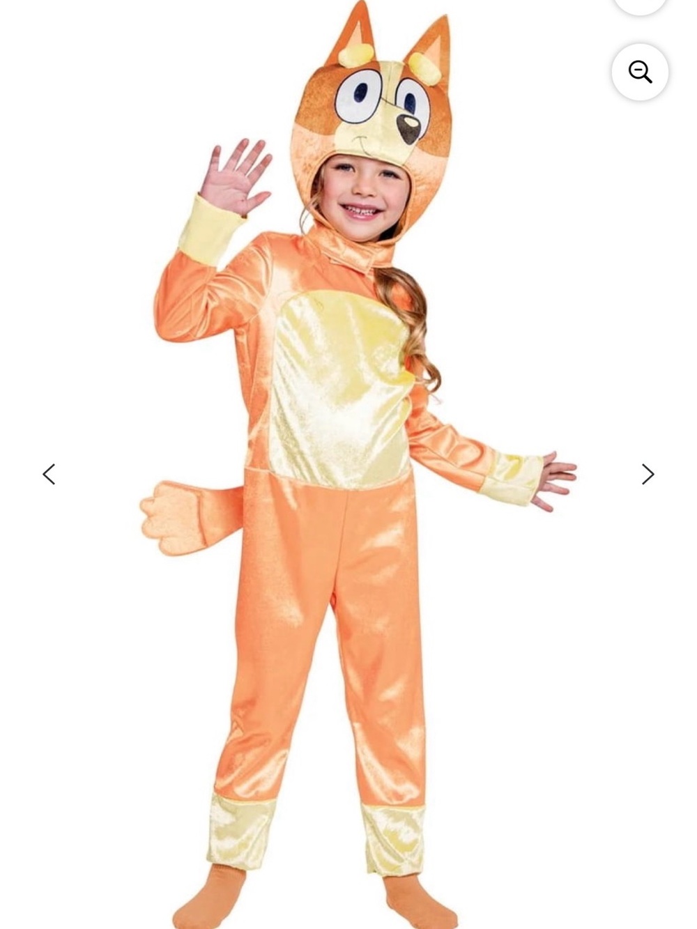 Size medium Toddler Girls' Bluey Classic Bingo Costume